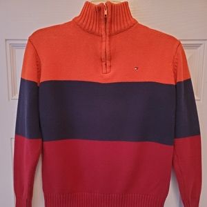 Tommy Hilfiger Boys Pullover Colorblock Mock Neck Sweater (12/14)